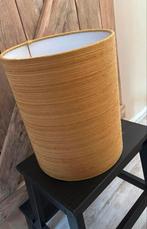 Lampenkap oker geel retro eclectisch, Huis en Inrichting, Lampen | Lampenkappen, Overige kleuren, 25 tot 50 cm, Rond, Ophalen of Verzenden
