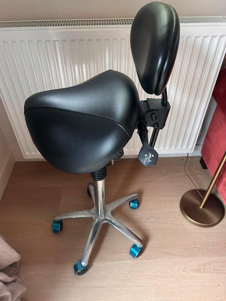 Zadelkruk / Balstoel - Zwart Flowork -nieuw, Huis en Inrichting, Bureaustoelen, Zo goed als nieuw, Balstoel, Zwart, Ergonomisch