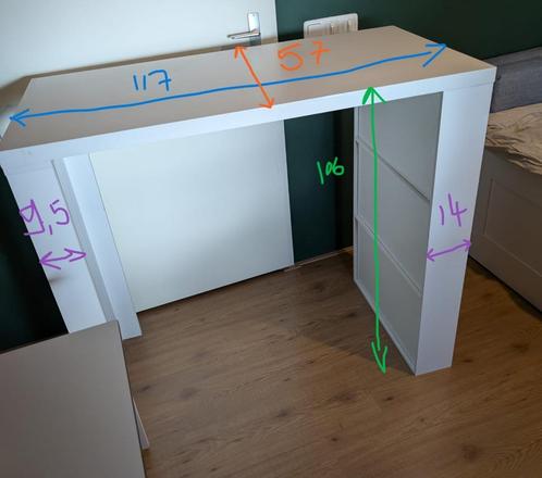 wasmachine meubel, Huis en Inrichting, Badkamer | Badkamermeubels, Zo goed als nieuw, (Half)hoge kast, 100 tot 150 cm, 100 tot 150 cm