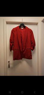Rode linnen gevoerde blazer, Ophalen of Verzenden, Zo goed als nieuw, Maat 38/40 (M), Rood
