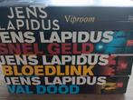 3x Jens Lapidus (snel geld, bloedlink, val dood)+Viproom, Ophalen of Verzenden, Zo goed als nieuw