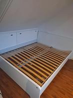 85,- Ikea askvoll bed compleet  maat 1.60, Ophalen, Wit, Zo goed als nieuw, Twijfelaar