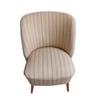 2 x vintage cocktail stoel (setprijs), Huis en Inrichting, Fauteuils, Ophalen, Gebruikt, Minder dan 75 cm, Stof