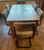 Complete Eethoek met 6 Stoelen, Ophalen, Gebruikt, 100 tot 150 cm, Vijf personen of meer
