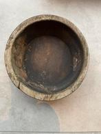 Grote oud houten hout schaal kom, Ophalen of Verzenden