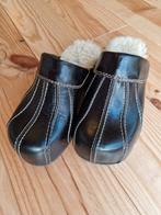 Miista Zwarte leren muiltjes met wol - Maat 38, Kleding | Dames, Schoenen, Zwart, Ophalen of Verzenden, Zo goed als nieuw, Pantoffels of Sloffen