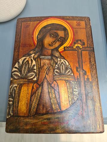 Roemeense icoon op hout beschikbaar voor biedingen