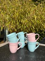 Mokken pastel blauw/roze union pacific tableware,zgan, Ophalen of Verzenden