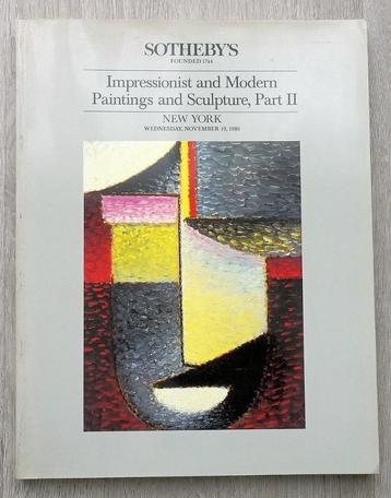 Impressionist & Modern Paintings & Sculpture 1986 Sotheby's beschikbaar voor biedingen