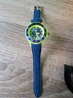 Icewatch kids, blauwe band, wijzerplaat blauw met geel/groen, Blauw, Jongen of Meisje, Zo goed als nieuw, Ophalen