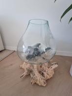 Boomstronk met glas, Huis en Inrichting, Ophalen of Verzenden, Zo goed als nieuw