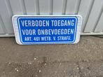 Bord "Verboden Toegang", Ophalen of Verzenden, Gebruikt, Reclamebord