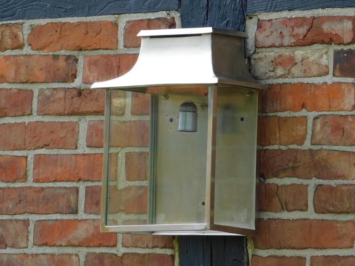 Laatste: Antieke Hotellamp - Messing - Mat Nikkel - Middel, Antiek en Kunst, Antiek | Lampen, Ophalen of Verzenden