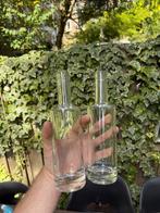Set van 2 smalle glazen karaffen/flesjes – strak design, Ophalen, Zo goed als nieuw, Bierglas