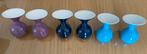 Asa vaasjes 6 stuks, Overige kleuren, Ophalen of Verzenden, Minder dan 50 cm, Glas