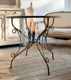Geweldige antieke smeedijzeren tuintafel tafel sidetable., Huis en Inrichting, Tafels | Sidetables, Ophalen, Gebruikt, 50 tot 100 cm