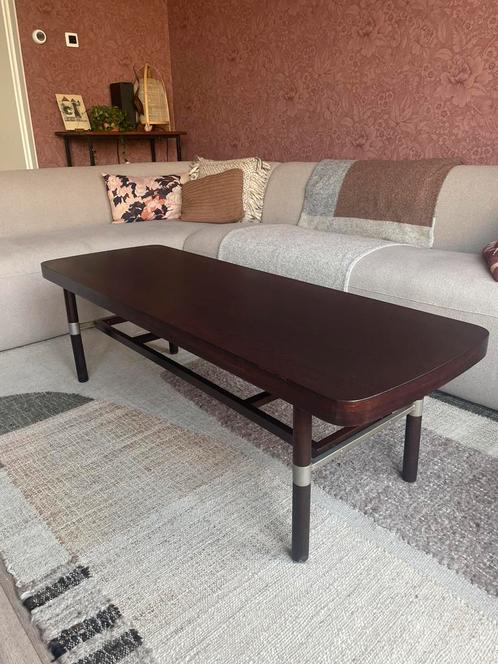 Midcentury vintage salontafel teak, Huis en Inrichting, Tafels | Salontafels, Zo goed als nieuw, Minder dan 50 cm, 50 tot 100 cm