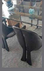 Leren Italiaanse design stoelen en eettafel van rubini, Ophalen of Verzenden, Zo goed als nieuw