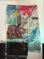 Felix Zekveld - Groot Abstract Schilderij op Katoen, Ophalen of Verzenden