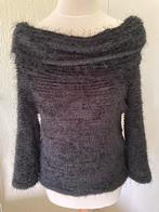 Joseph Ribkoff, zwarte, fluffy trui, mt M, Maat 38/40 (M), Zwart, Joseph Ribkoff, Ophalen of Verzenden