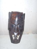 Prachtig houten  Masker met echte tanden, Ophalen of Verzenden