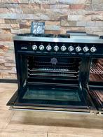 Luxe 7 pits Frytop Boretti zwart hoogglans met 2 ovens 120cm, Gebruikt, 60 cm of meer, Grill, Ophalen of Verzenden