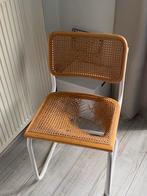 Rotan stoel met wit frame, Huis en Inrichting, Stoelen, Ophalen, Gebruikt, Twee, Wit