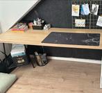 Ikeablad met zwarte schaag incl. Draden rekje, Huis en Inrichting, Bureaus, Ophalen, Gebruikt, Bureau