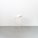 6 Hay about a Stool AAS38 Wit Leer, Huis en Inrichting, Barkrukken, Niet ingevuld, 5 krukken of meer, Niet ingevuld, Zo goed als nieuw