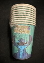 Stitch 10x taartbordje en 10x beker Stitch thema versiering, Ophalen of Verzenden, Nieuw, Versiering, Verjaardag