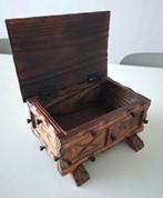 vintage kistje schatkist sieradenkist jaren 70 brutalisme, Antiek en Kunst, Ophalen of Verzenden