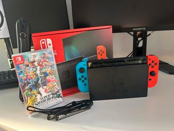 Nintendo Switch v2 + Super Smash Bros Ultimate +128gbmicroSD beschikbaar voor biedingen