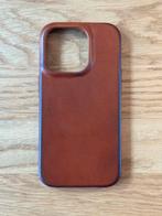 Ryan London iPhone 14 Pro leren hoes / case, bruin, magsafe, Verzenden, Gebruikt, IPhone 14 Pro, Hoesje of Tasje