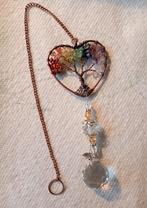 Hartvormige Edelsteentjes levensboom Kristal Hanger., Ophalen of Verzenden, Nieuw