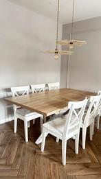 Eettafel met 6 stoelen, Huis en Inrichting, Complete eetkamers, Ophalen, Zo goed als nieuw, 4 tot 6 stoelen