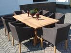 Massief teak tuintafel 180/240 x 100 eettafel teakhout, Ophalen, Gielen, Teakhout, Zo goed als nieuw