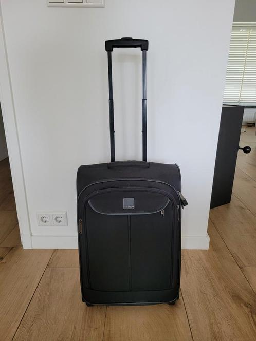 Titan Koffer - Grijs - Uitschuifbare Handgreep, Sieraden, Tassen en Uiterlijk, Koffers, Gebruikt, Overige materialen, 50 tot 60 cm