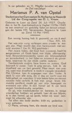 Marianus P. van Opstal 1927 Loon op Zand + 1945 Veghel, 17 j, Verzenden