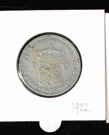 1 gulden Wilhelmina Nederland 1922/ a.66 beschikbaar voor biedingen