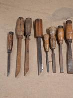 Set van 7 oude schietbeitels, Ophalen of Verzenden