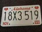 Kentekenplaat licenseplate Alabama 1999 USA, Verzenden, Gebruikt, Auto's