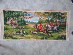 Borduurwerk "Jacht" (paarden - honden - hert), Ophalen of Verzenden, Gebruikt, Handborduren, Onderdeel of Toebehoren