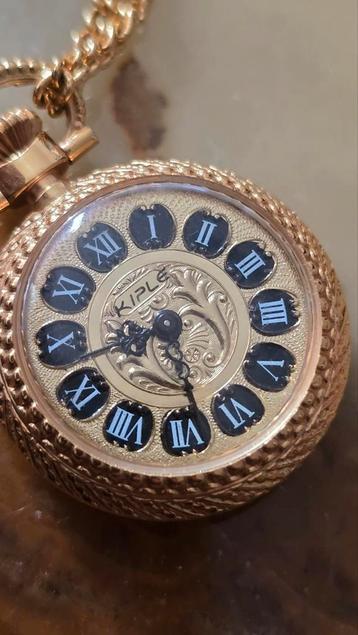 Gouden Kiple Zakhorloge met Ketting beschikbaar voor biedingen