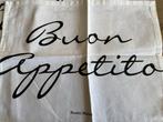 2 stoffen servetten buon appetito, Ophalen of Verzenden, Zo goed als nieuw, Rechthoek
