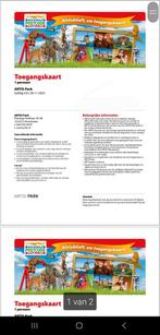 Artis 2x kaarten, Tickets en Kaartjes, Twee personen, Ticket of Toegangskaart