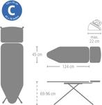 Brabantia Strijkplank C voor Stoomgenerator 124x45 cm NIEUW, Nieuw, Ophalen of Verzenden, H, H
