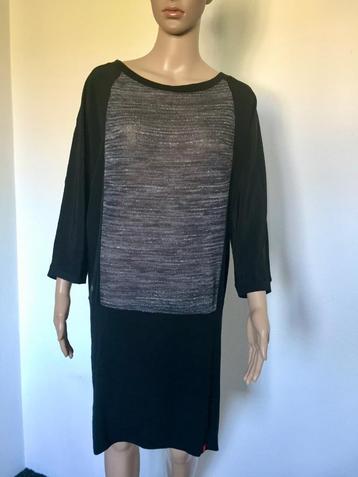 E300 EDC: maat L=42/44 jurk jurkje/tuniek/blouse zwart/grijs beschikbaar voor biedingen