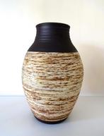 Keramiek vaas beige met bruin gemêleerd berkenbast Ravelli., Ophalen of Verzenden