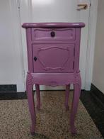 Vintage oudroze roze kastje - ladenkastje/ nachtkastje, Huis en Inrichting, Slaapkamer | Nachtkastjes, Ophalen, Minder dan 45 cm