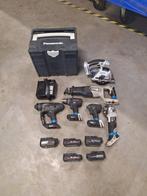 Panasonic Comboset 6 machines+accu's en koffer, Ophalen, Gebruikt, Boor- en Schroefmachine